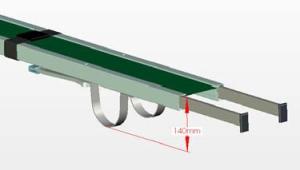 Teleskopowo wyciągane uchwyty (200 mm) Pasy mocujące pacjenta z szybko rozłączalnymi klamrami – 2 szt.